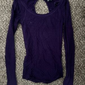 Free People Purple Long Sleeve Top